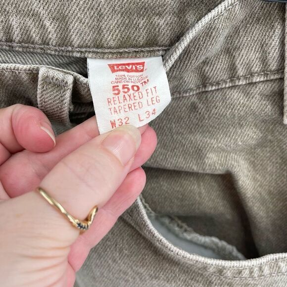 Levi’s orange tag vintage mens acid wash grey gray relaxed fit tapered leg jeans - Picture 7 of 12